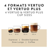 NESPRESSO ENV135BAECA Vertuo Coffee & Espresso Machine with Aeroccino Milk Frother - Piano Black - Factory serviced with Home Essentials Warranty