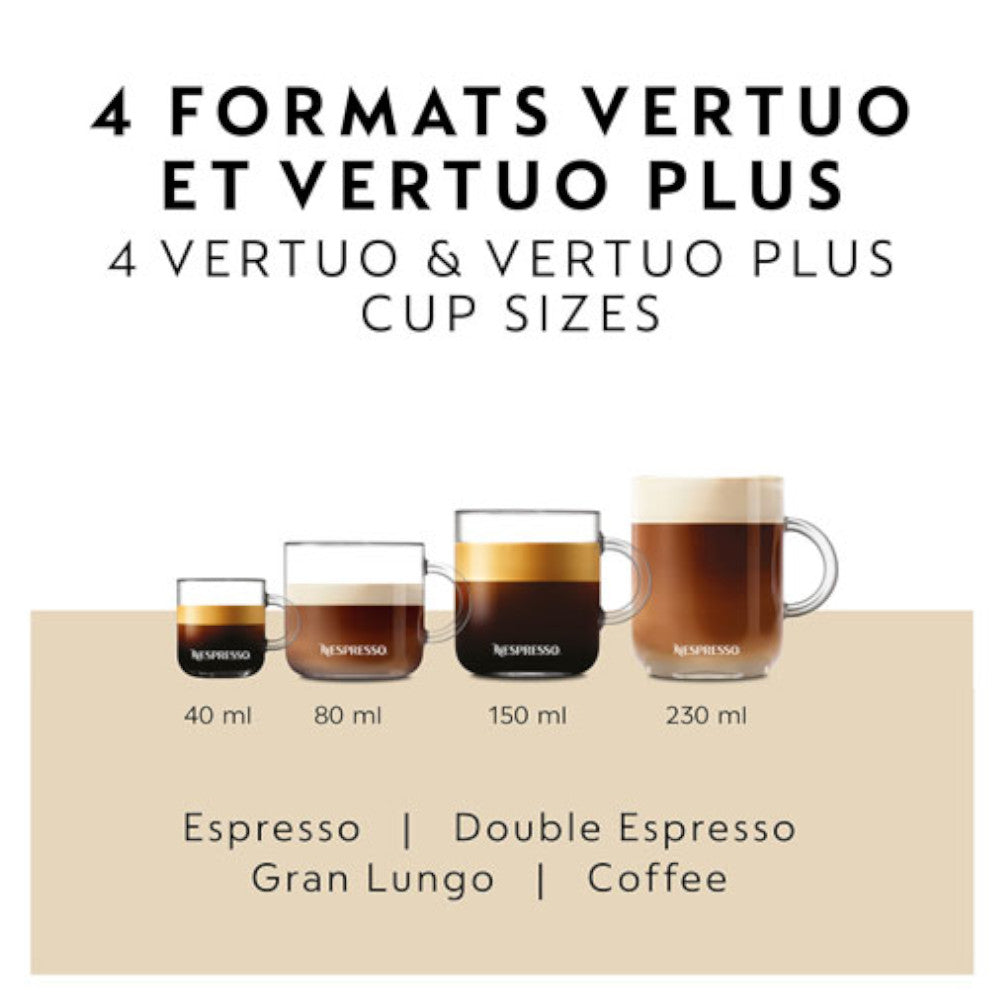 NESPRESSO ENV135BAECA Vertuo Coffee & Espresso Machine with Aeroccino Milk Frother - Piano Black - Factory serviced with Home Essentials Warranty