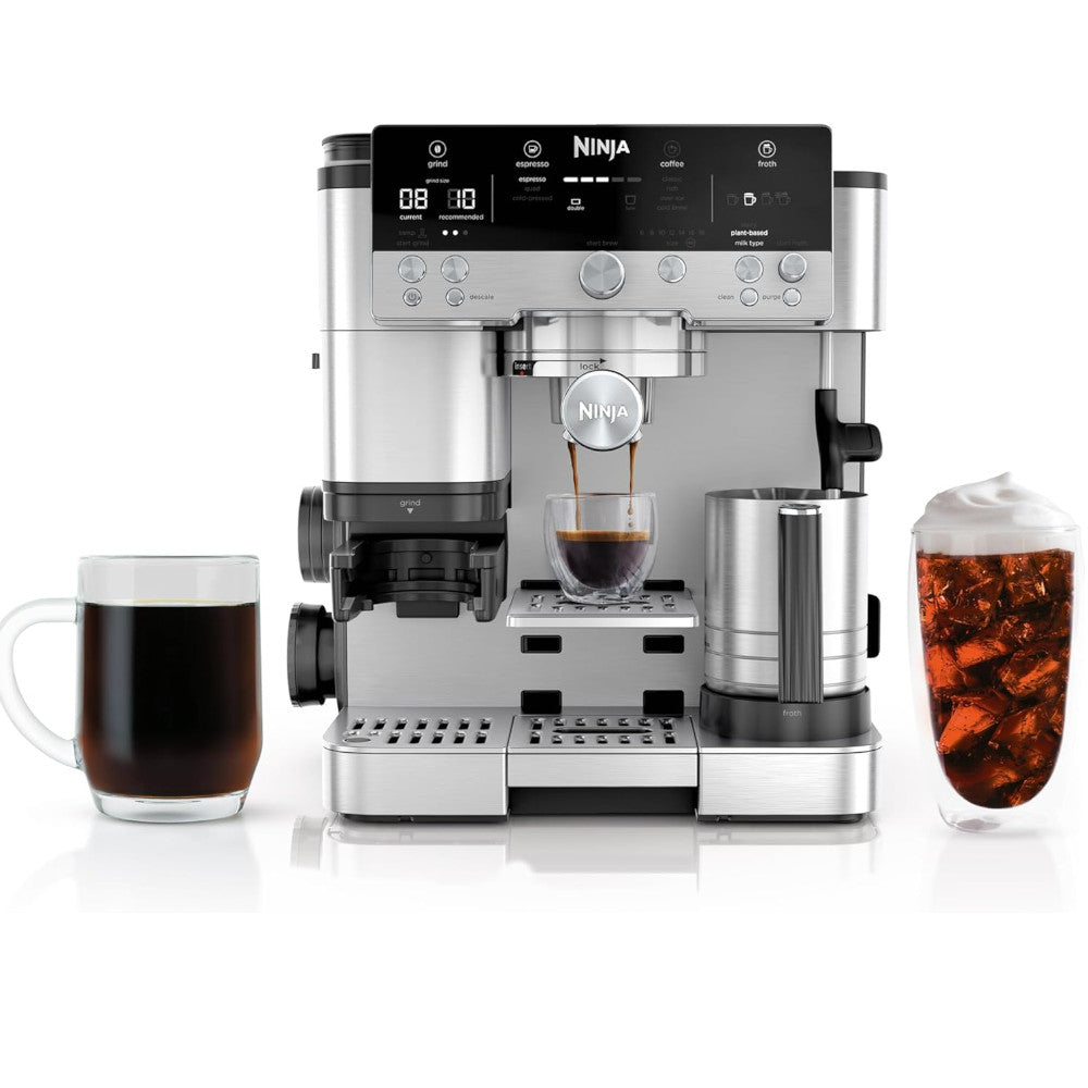 NINJA ES601C Espresso Luxe Premier Series Drip Coffee Maker and Rapid Cold Brew - Factory serviced with Home Essentials warranty