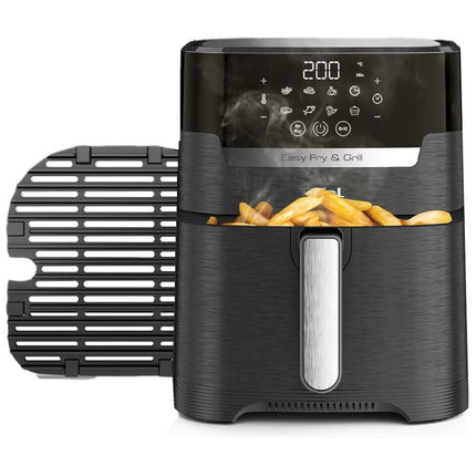 T-FAL Easy Fry Air Fryer & Grill 2 in1 XL Air Fryer - Blemished package with full warranty - EY505850