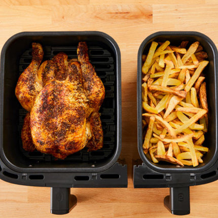 T-FAL EY905N50 Dual Easy Fry & Grill Air Fryer - Blemished package with full warranty