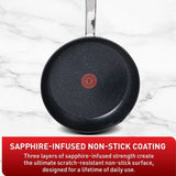 T-FAL Sapphire 10 Piece Cookware Set - Blemished package with full warranty - G104SA74