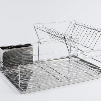 ITY 2 Tier Dish Rack with Chrome Tray - G3386