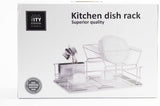 ITY 2 Tier Dish Rack with Chrome Tray - G3386