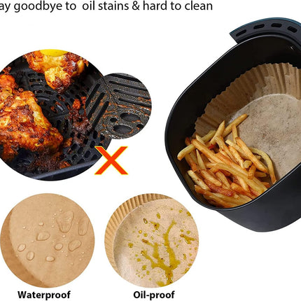 Round Non-Stick Air Fryer Disposable Liners 16cm, 50pcs