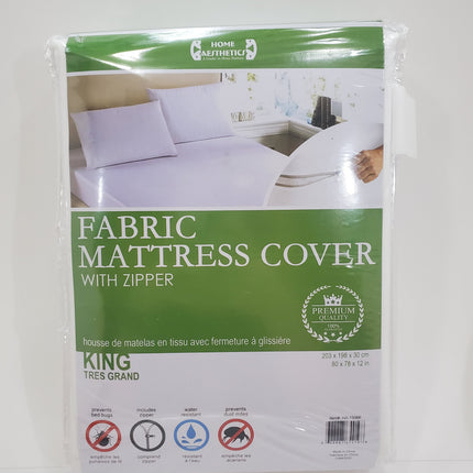 HOME AESTHETICS King Mattress Cover with Zipper - HA-1506K