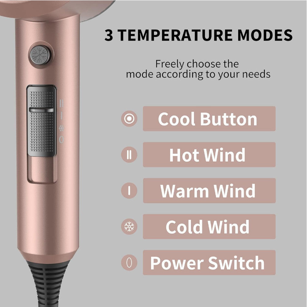 DOOAIR Ionic Professional Blow Dryer in Red