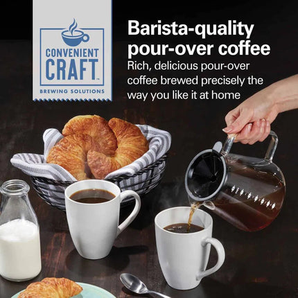 HAMILTON BEACH 46700 Convenient Craft Automatic or Manual Pour Over Coffee Brewer