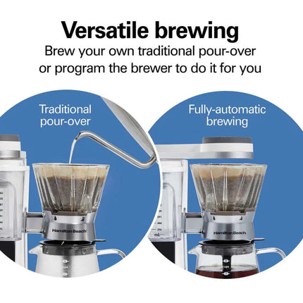 HAMILTON BEACH 46700 Convenient Craft Automatic or Manual Pour Over Coffee Brewer