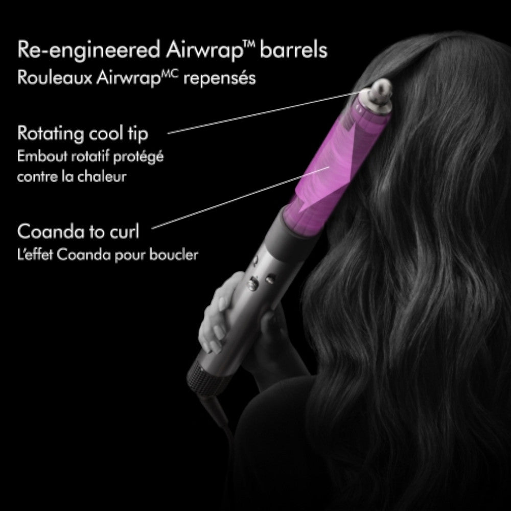 DYSON OFFICIAL OUTLET Airwrap Complete Long Barrel Fuchsia & Nickle- Dyson Refurbished (Excellent) with 1 year warranty