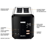 KRUPS KH320D50 My Memory 2 Slice Digital Stainless Steel Toaster