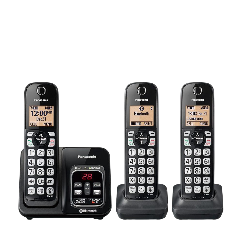 PANASONIC 3-Handset DECT Cordless Phone with Answering System -  Refurbished with Home Essentials warranty - KXTG273C