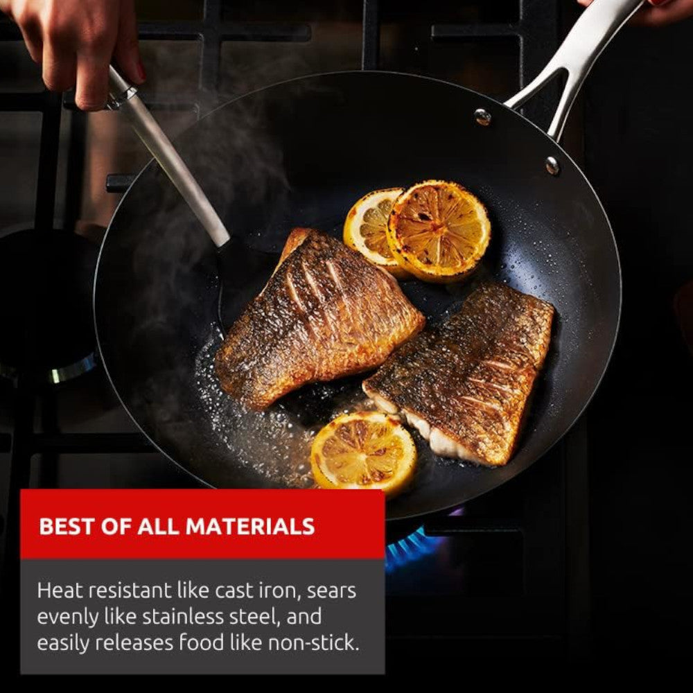 LAGOSTINA L700040124 Blue Carbon Steel, 24 cm Skillet