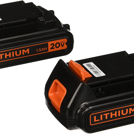 BLACK+DECKER 20V MAX Lithium Battery, 2-Pack - LBXR20B-2