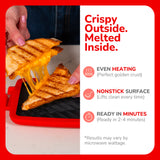 Micro Grill Classic™ Toastie Maker, Microwave Grill, Sandwich Toaster, 3 Minute Grilled Cheese, Crispy, Panini Press, Dishwasher Safe, Office, Home, Travel & School Dorms