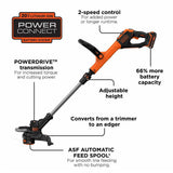 BLACK+DECKER LST522-CA 20V MAX* 12 In. 2-Speed String Trimmer/Edger
