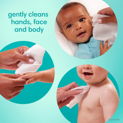 Pampers Baby Wipes Sensitive, Water Based Baby Wipes, Hypoallergenic and Unscented Baby Wipes, 504 Wipes Total (6 Flip-Top Packs)