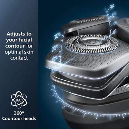 PHILIPS S9982/50 Electric Shaver Series 9000, Wet & Dry Electric with Dual SteelPrecision Blades