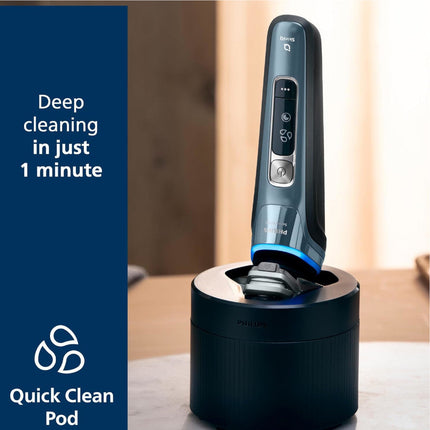 PHILIPS S9982/50 Electric Shaver Series 9000, Wet & Dry Electric with Dual SteelPrecision Blades