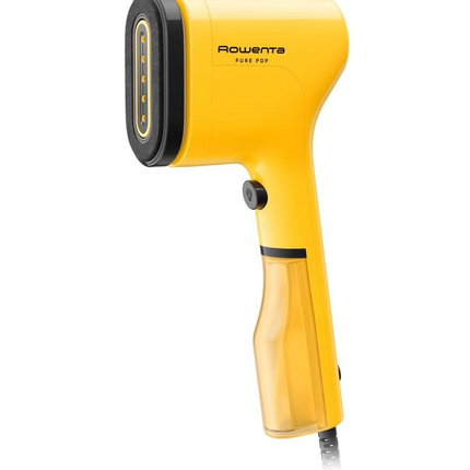Rowenta Pure Pop, Handheld Steamer for Clothes 1.5 Pounds 15 Second Heatup, 2.3 Ounce Capacity 1150 Watts Portable, Garment Steamer, With Lint Remover, Yellow