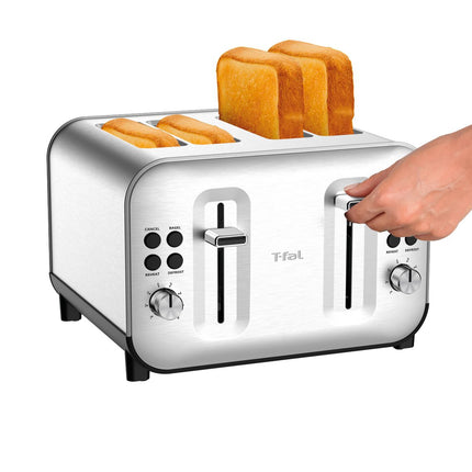 T-FAL Element 4-Slice Stainless Steel Toaster - Blemished package with full warranty - TF684D50