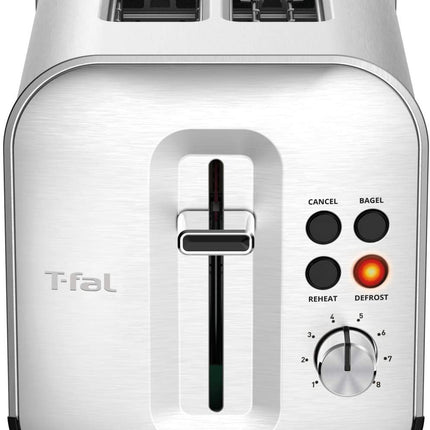 T-FAL 2 Slice Stainless Steel Toaster - Blemished package with full warranty - TT682D50
