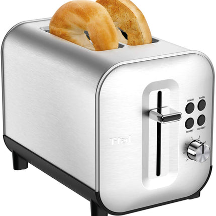 T-FAL 2 Slice Stainless Steel Toaster - Blemished package with full warranty - TT682D50