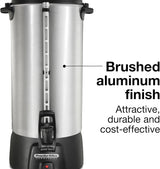 Proctor Silex Coffee Urn, Black and Stainless Steel