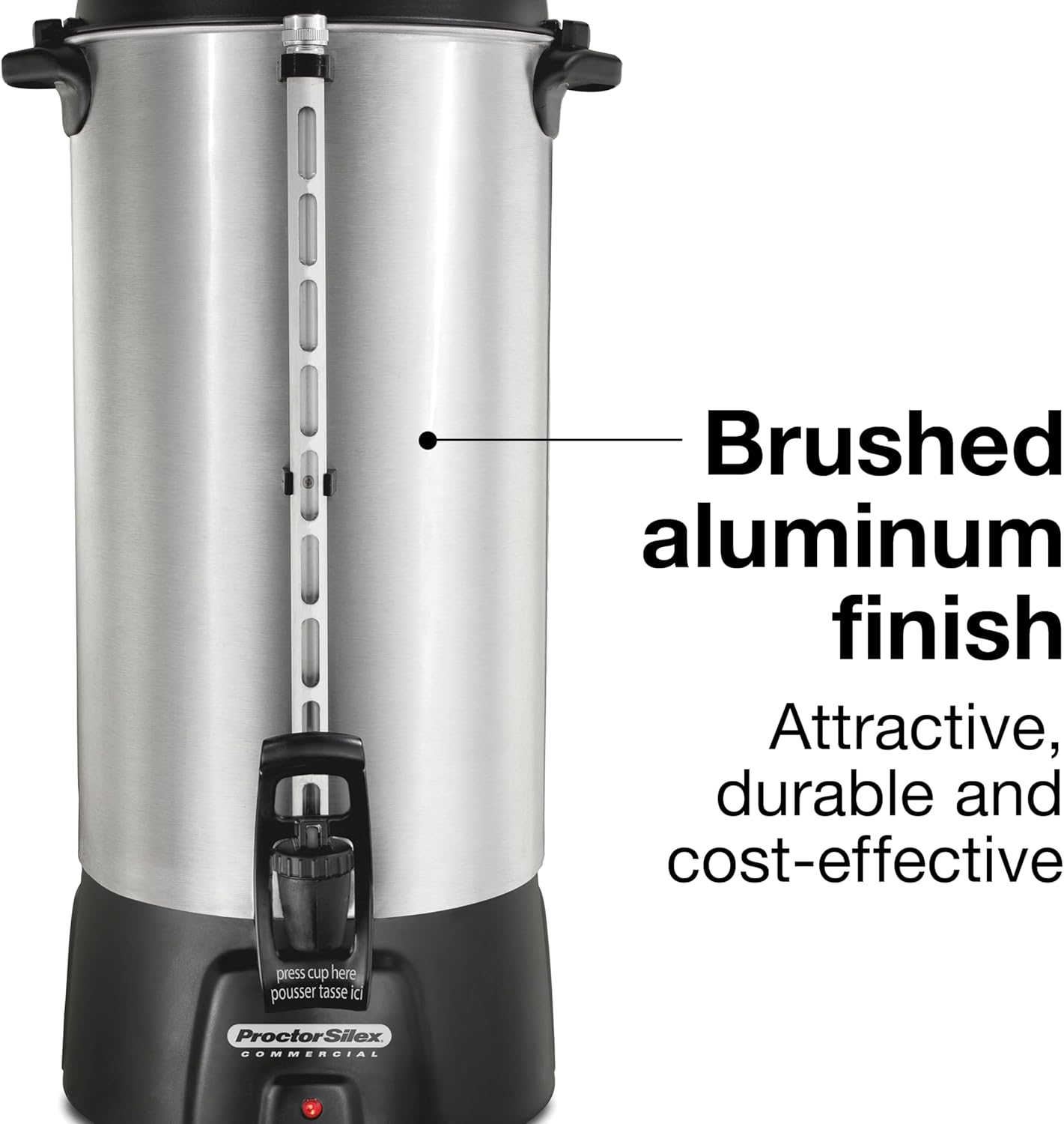 Proctor Silex Coffee Urn, Black and Stainless Steel