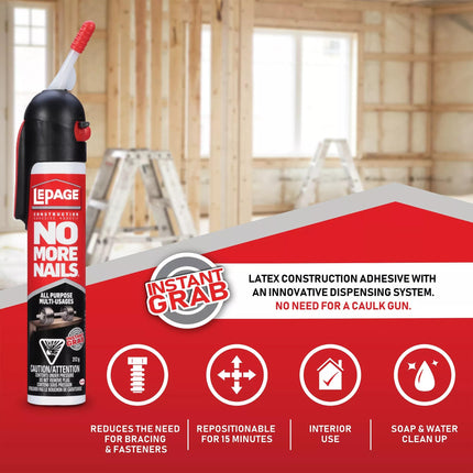 Lepage No More Nails All Purpose Construction Adhesive