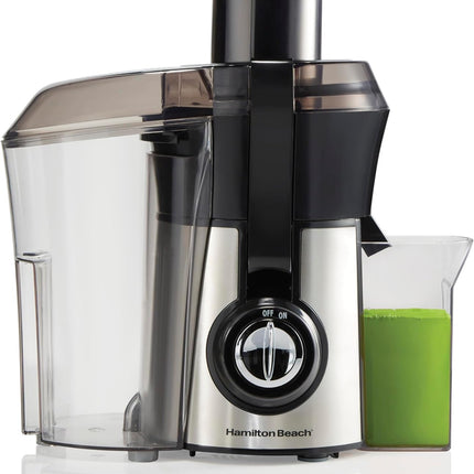 Hamilton Beach Big Mouth Juicer 800W, 3" Feed Chute, Stainless Steel, Easy Clean 67608