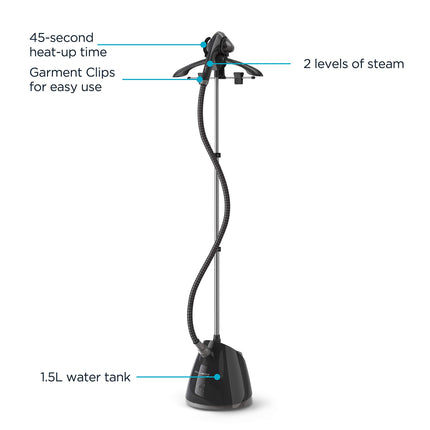 Rowenta IS6300 Master Valet Full Size Garment and Fabric Steamer with Exclusive Roll and Press Support, 1550-Watt