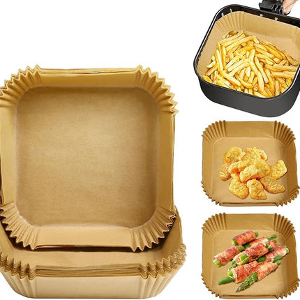 Square Non-Stick Air Fryer Disposable Liners 20cm, 50pcs