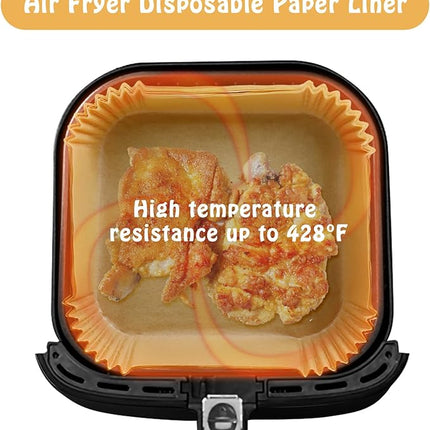 Square Non-Stick Air Fryer Disposable Liners 16cm, 50pcs
