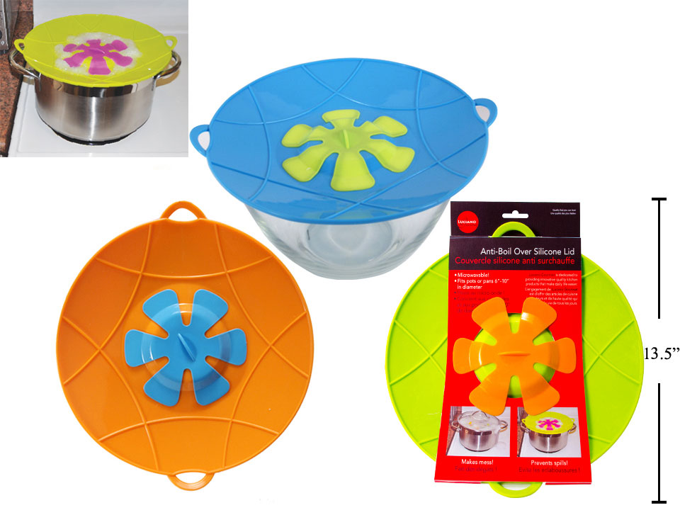 LUCIANO GOURMET 12.75" Anti-Boil Over Silicone Lid - 70299