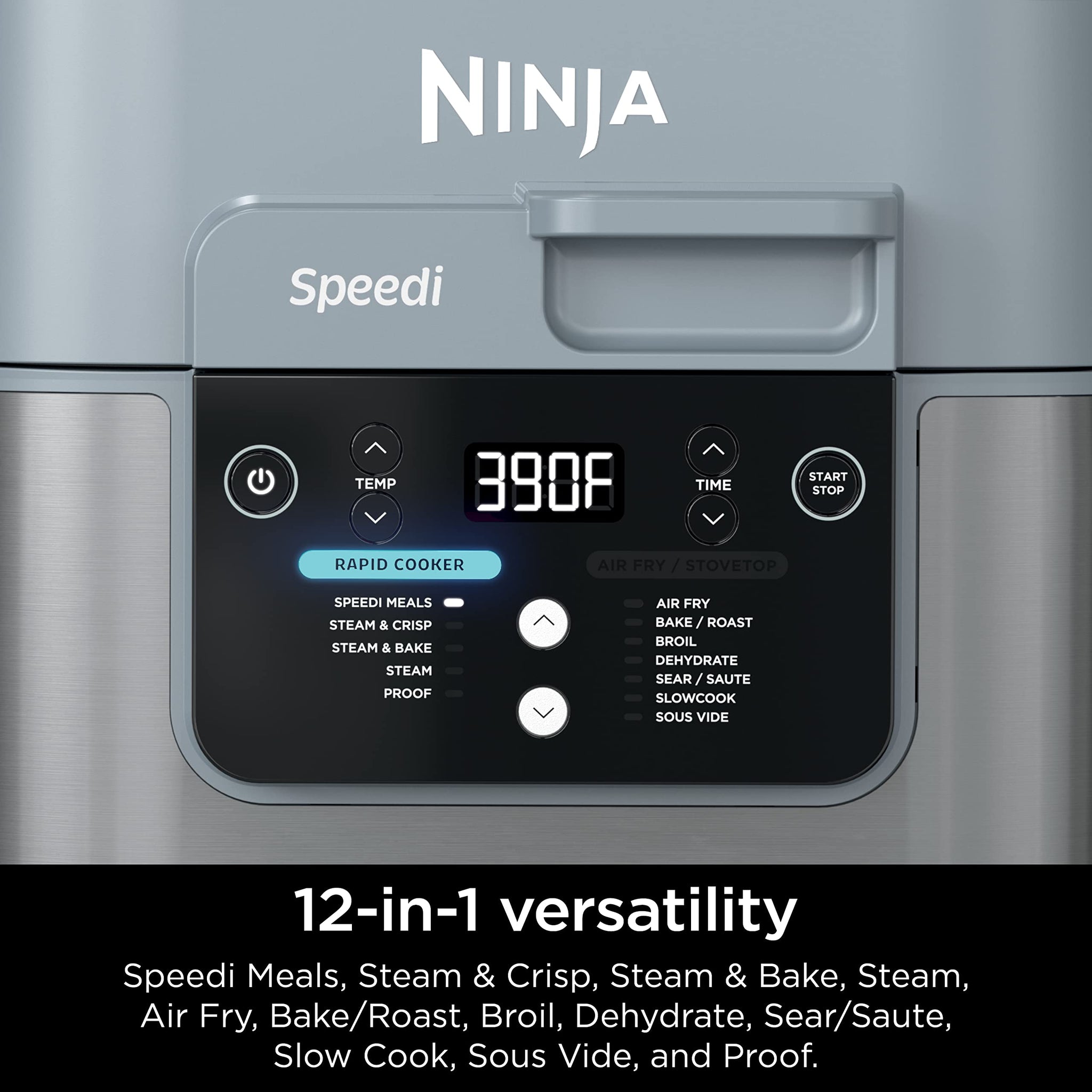Ninja SF301 Speedi Rapid Cooker & Air Fryer, 6-Quart Capacity, 12-in-1 Functions to Steam, Bake, Roast, Sear