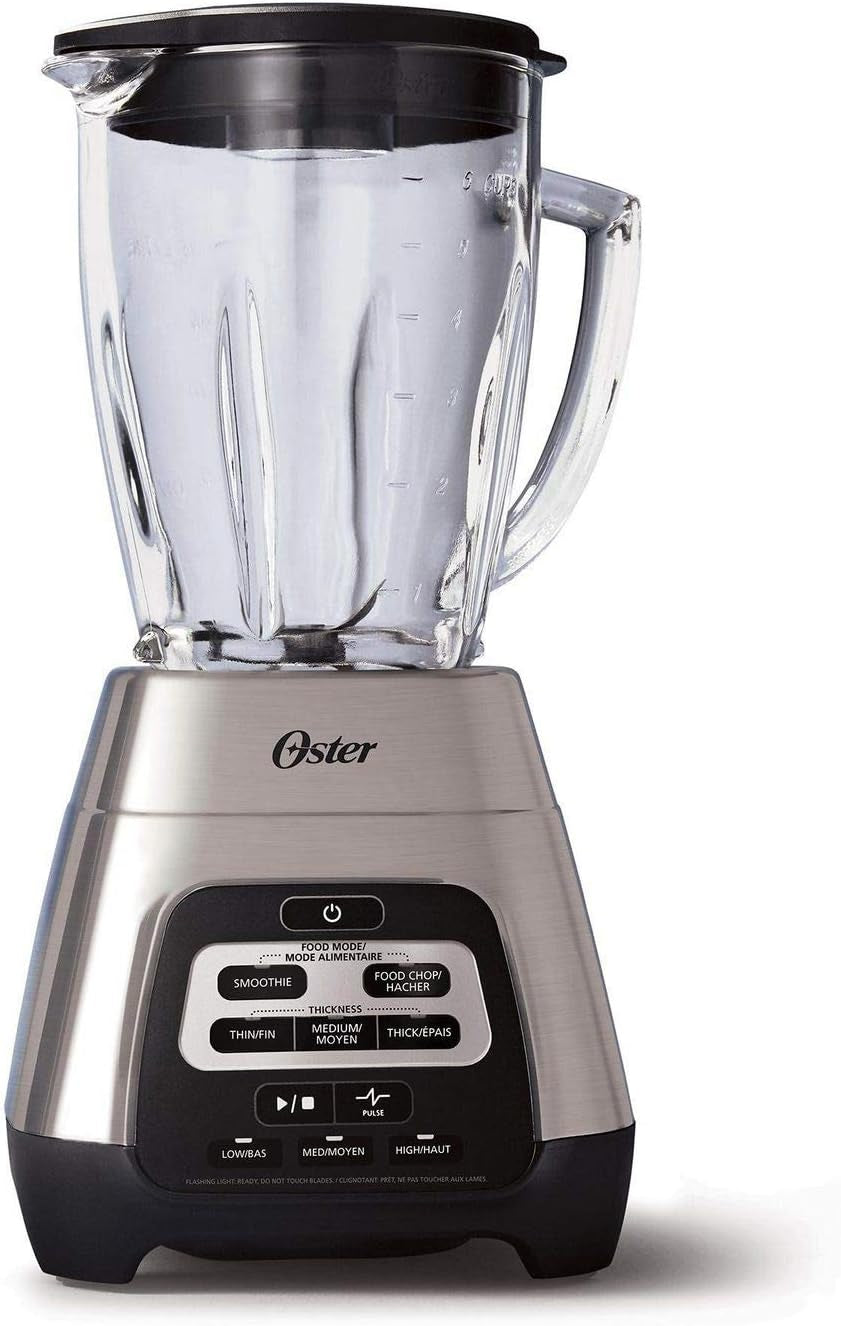 Oster Texture Select Master Series Blender with Glass Jar, Chrome