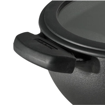 Tramontina , 3-piece Cast Iron 7-quart Deep Kadai & Flat Tawa Cookware Set , Black