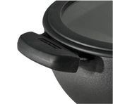 Tramontina , 3-piece Cast Iron 7-quart Deep Kadai & Flat Tawa Cookware Set , Black