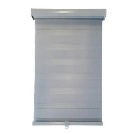ITY CDNG-3 27 Olivia Stone Cordless Polyester Zebra Day-Night Blind 27"x84" in Grey