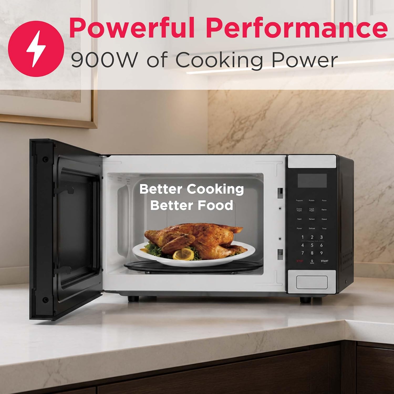 Frigidaire , 0.9 CU. FT. Microwave, Digital Control Panel - Auto Cooking Settings - Child Safety Lock , Stainless Steel