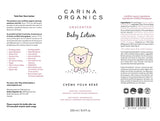 Carina Organics Extra Gentle Baby Lotion, Organic & Natural, for Sensitive Skin, Whole Body, 250 ml, White
