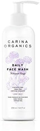 Carina Organics Unscented Face Wash, 250 Milliliters