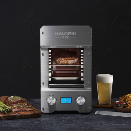 Kalorik Pro 1500°F Electric Steakhouse Grill and Broiler - Stainless Steel
