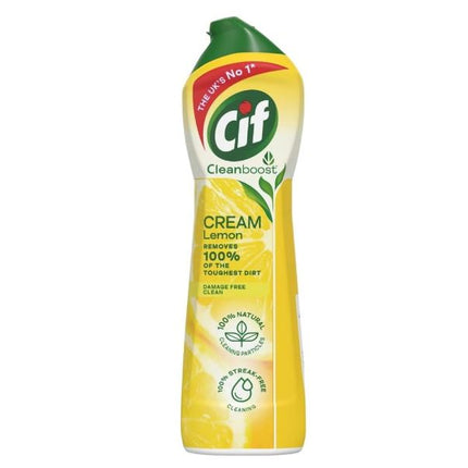Cif, Lemon Scented Cream Cleaner 750ml, Yellow