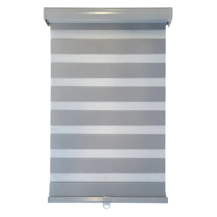 ITY CDNG-3 22 Olivia Stone Cordless Polyester Zebra Day-Night Blind 22"x84" in Grey