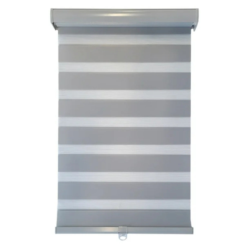 ITY CDNG-3 22 Olivia Stone Cordless Polyester Zebra Day-Night Blind 22"x84" in Grey