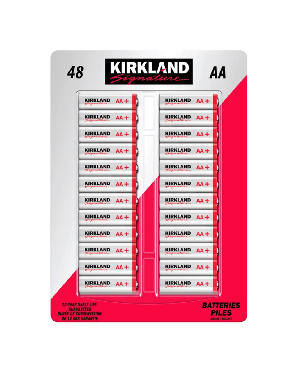 Kirkland Signature Alkaline AA Batteries, 48-count