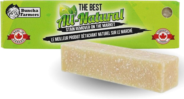 Buncha Farmers-The Best-100% All Natural, Biodegradable, Environmentally Friendly Stain Remover Stick (Made in Canada 1.76 oz)